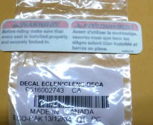 2005 05 SKIDOO LUGGAGE RACK WARNING LABEL DECAL STICKER GTX EXPEDITION O56H-49 - Bild 1 von 2