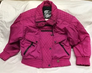 VINTAGE 80s 90s Europa by Helly Hansen Womens Pink Winter Ski Jacket Size 12 - Picture 1 of 9