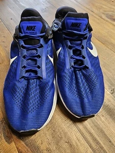 Size 10.5 - Nike Air Zoom Structure 24 Black Cinnabar Dynamic Fit System Blue - Picture 1 of 6
