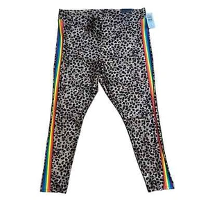 Torrid Leopard Rainbow Side Striped Leggings Pants NEW 2X - Picture 1 of 4