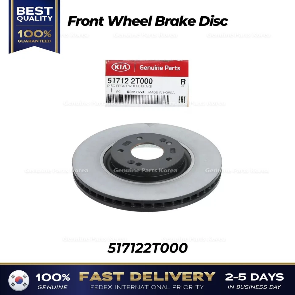 ⭐Genuine⭐ Front Wheel Brake Disc 517122T000 for Hyundai Azera Kia Optima - Изображение 1 из 2