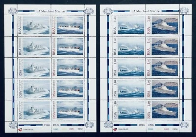 SOUTH AFRICA MERCHANT MARINE 50TH ANNIV STAMPS SHEETS 1996 MNH SHIP SHIPS BOAT - Image 1 of 3
