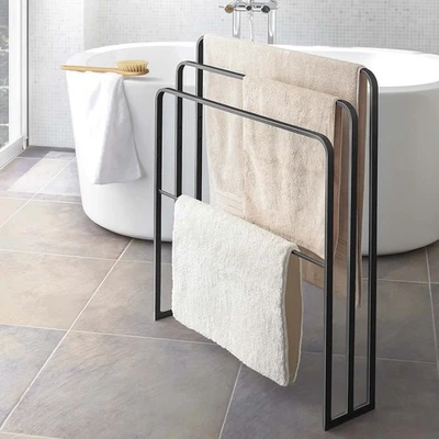 Handtuchständer stehend platzsparend 70x81x14cm schwarz Handtuchhalter YAMAZAKI - Bild 1 von 4
