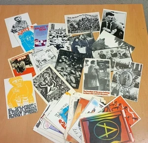 LOT VINTAGE POSTCARDS SOCIALIST/ANARCHIST/COMMUNIST INTEREST THATCHER SALVADOR - Picture 1 of 8