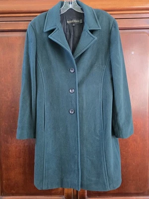 Kristen Blake Lambs  Wool  & Cashmere  Women’s Size 12 Dress Coat Forest Green  - Image 1 of 4
