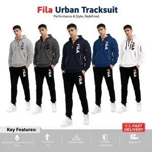 Herren Fila Urban Trainingsanzug - Atmungsaktive Baumwollmischung, Gym & Freizeit - Bild 1 von 28