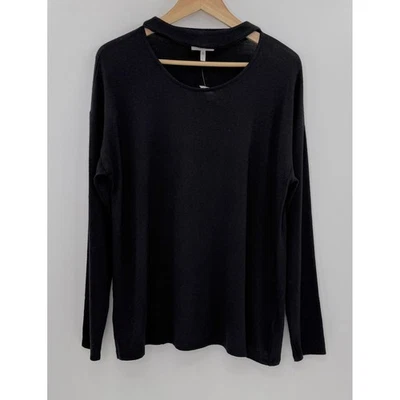 Nuevo con etiquetas Suéter Maurices Negro Manga Larga Corte Cuello Redondo Elastizado Talla L Oficina Foto 1 de 4