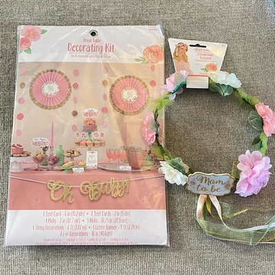 Детский душ украшение набор и мама быть цветок голова гирлянда - новый с Ярлыками - Изображение 1 из 4