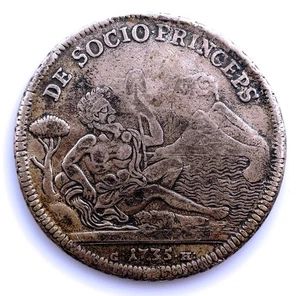 SC-Spagna-Carlo III. Piastra a grana 120. Napoli. Argento 24,9 g. Molto raro - Picture 1 of 2