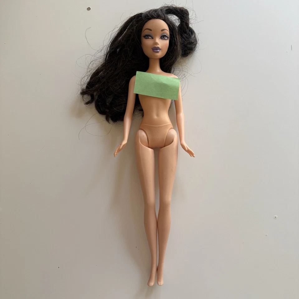 My Scene Barbie Doll NOLEE Brown Hair Violet Purple Eyes Lips Nude - Image 1 of 4