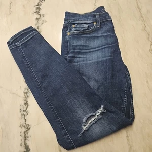 7 For All Mankind Gwenevere Ankle Skinny Damen Jeans Größe 29 Distressed  - Bild 1 von 14