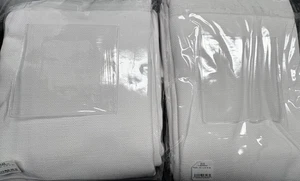 2-Restaurationsbeschläge RH Stauden strukturiertes Leinengewebe Panel 50x84 weiß - Bild 1 von 7