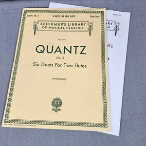 6 Duets For Two Flutes Quantz Op 2 G Schirmer 1773 Wittgenstein PB - Picture 1 of 6