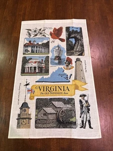 Virginia The Old Dominion State Wall Hanging Cardinal Dogwood Natural Bridge - Picture 1 of 5