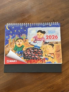 Calendario a todo color escritorio de pie HMart 2025 8,5 x 9,5 pulgadas - 12 meses - Imagen 1 de 4