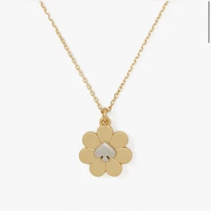 Kate Spade Garden Glam Flower Mini Anhänger Halskette Gold | Neu mit Etikett - Bild 1 von 6