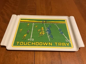 VASSOIO TOUCHDOWN plastica bianco vintage calcio festa snack servizio cibo piatto - Foto 1 di 14