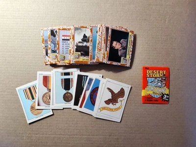 1991 TOPPS DESERT STORM HOMECOMING 3RD SERIES 88-CARD & 11-STICKER SET +WRAPPER - Image 1 of 4