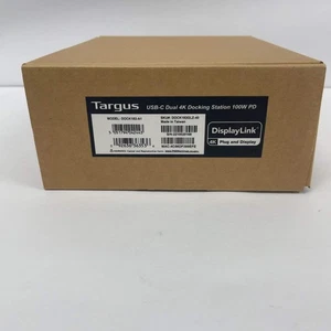 New Targus DisplayLink USB-C Dual 4K Docking Station 100W PD DOCK182-A1 - Picture 1 of 4