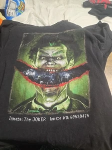 Vintage Batman Arkham Asylum Inmate The Joker T-Shirt Schwarz Herren - Größe M - Bild 1 von 2