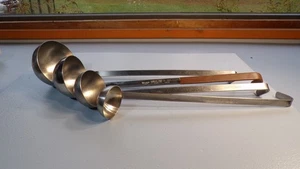 Lot of 4 stainless steel ladles; 2 Vollrath, 2 unmarked, 1, 2, 3 & 6 oz. measure - Picture 1 of 13