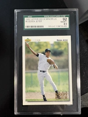 1992 Upper Deck Minor League - Derek Jeter #5 (RC) SGC 8.5  92 NM/MT+ - Image 1 of 2