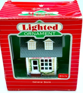 1986 HALLMARK Christmas Ornament LIGHTED GENERAL STORE - In Original Box - Picture 1 of 5