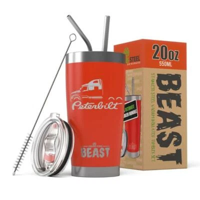 Copo de aço inoxidável Peterbilt 587 semi caminhão BEAST 20 oz/30 oz - Imagem 1 de 4