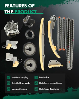 Timing Chain Kit Water Pump For 2005-2012 Nissan Frontier Pathfinder 4.0L DOHC - Image 1 of 4