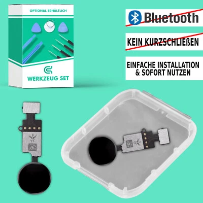 Original YF Home Button für iPhone 7 / 8 / 7 & 8 Plus SCHWARZ ID Flex Home Taste - Bild 1 von 4