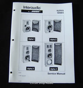 Original Bose Alpha Series 1, 2, 3, 4 Speaker System Service Manual - Picture 1 of 1