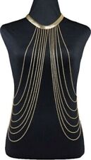 Tarnished Gold Body Chain Jewellery - Harness Slave Necklace