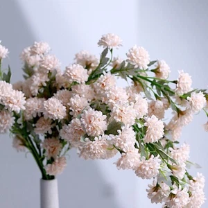 2 BLUSH 33" Chrysanthemum Bushes SILK FLOWERS Wedding Party Events Supplies - Picture 1 of 8