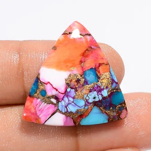Mohave Turquoise Triangle Shape Cabochon Loose Gemstone 16.5 Ct 23X23X3mm OA9718 - Picture 1 of 5