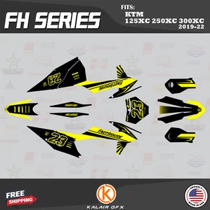 Graphics Kit for KTM 125XC 250XC 300XC 2019 2020 2021 2022 Fh - YELLOW - Picture 1 of 6