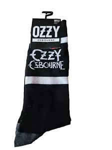 Rock Band Legends Official Ozzy Osbourne Black Men’s 1 Pr. Crew Socks Sz. 7 – 12 - Picture 1 of 7