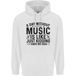 A Day Without Music Pop Rock Reggae Dance Childrens Kids Hoodie - Picture 1 of 64