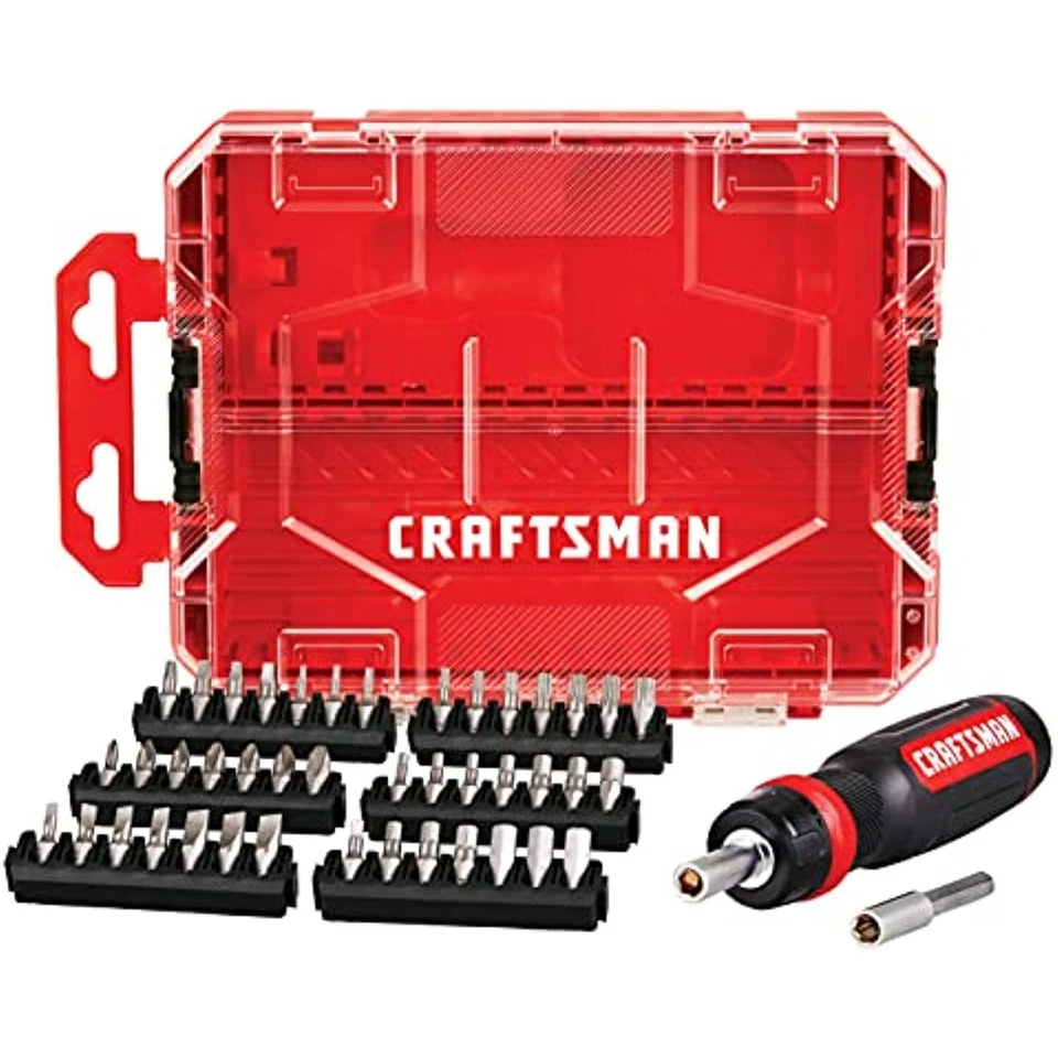CRAFTSMAN RATCHETING SCREWDRIVER, 44PC (CMHT68017), Red - Image 1 of 4