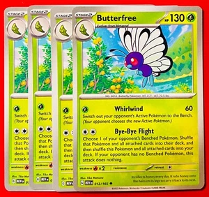 4x Butterfree 012/165 Pokémon TCG Scarlet & Violet - 151 - NM Playset Lot - Picture 1 of 1