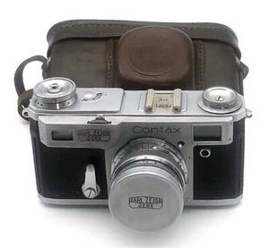 Soviet copy of Contax IIa Carl Zeiss Jena CHROME camera with Sonnar 2/50mm lens - Picture 1 of 5
