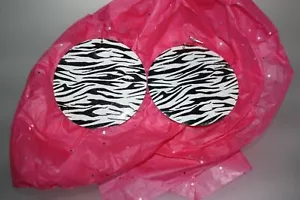 Zebra Print Earrings Black & White Round Women's Fashion Jewelry Beauty - Picture 1 of 3