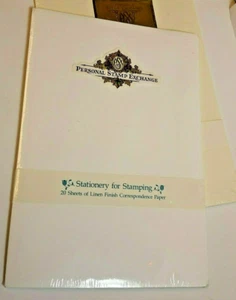 PSX White Linen Stationary for Rubber Stamping Paper RARE Retired NEW - Bild 1 von 4