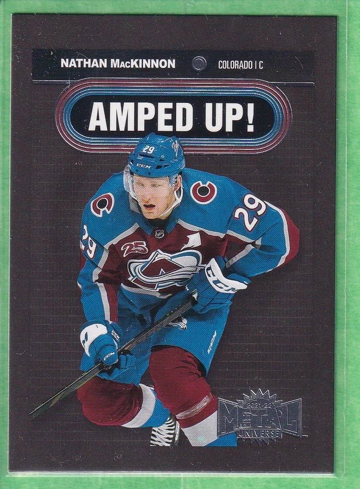 2021-22 Skybox Metal Universe Amped Up #AU-10 Nathan MacKinnon COL Avalanche - Image 1 of 2