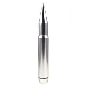 Antifurto Anodizzato Argento Vulcan Billetta Stubby Corto Antenna 7 " Am Fm Per - Foto 1 di 3