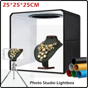 Professional Folding Mini Light Box Photography Studio Background Lightbox 25cm  - Picture 1 of 6
