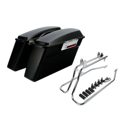 Kit de alforjas y soportes mate aptos para Harley Softail Heritage 84-17 Foto 1 de 4