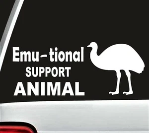 Lustiger Aufkleber Emu Emutional Support Tier Sticker für Auto | BG 805 - Bild 1 von 4