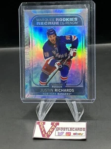 21/22 O-Pee-Chee Platinum- JUSTIN RICHARDS MARQUEE ROOKIE ARCTIC FREEZE /99 #262 - Picture 1 of 2