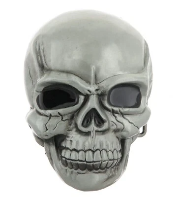 Large Skull Skeleton Head Metal Belt Buckle - Image 1 of 2