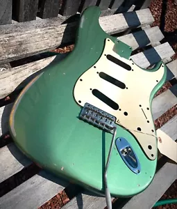 STRAT BODY RELIC ANNI 60 NitroThinSkin Perla VERDE Primo Leggera JVGuitars - Foto 1 di 11